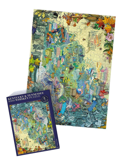 Made in USA Bourbon Whiskey Puzzle - Kentucky & Tennessee