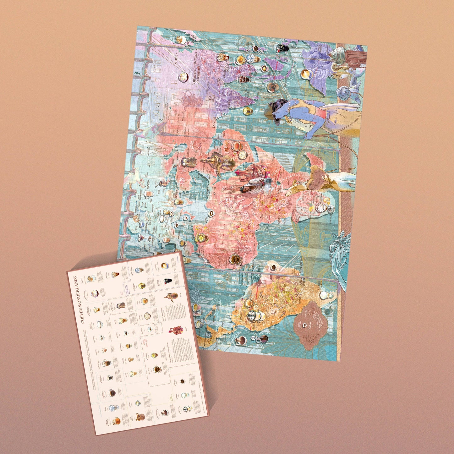 World of Coffee Puzzle Made in USA