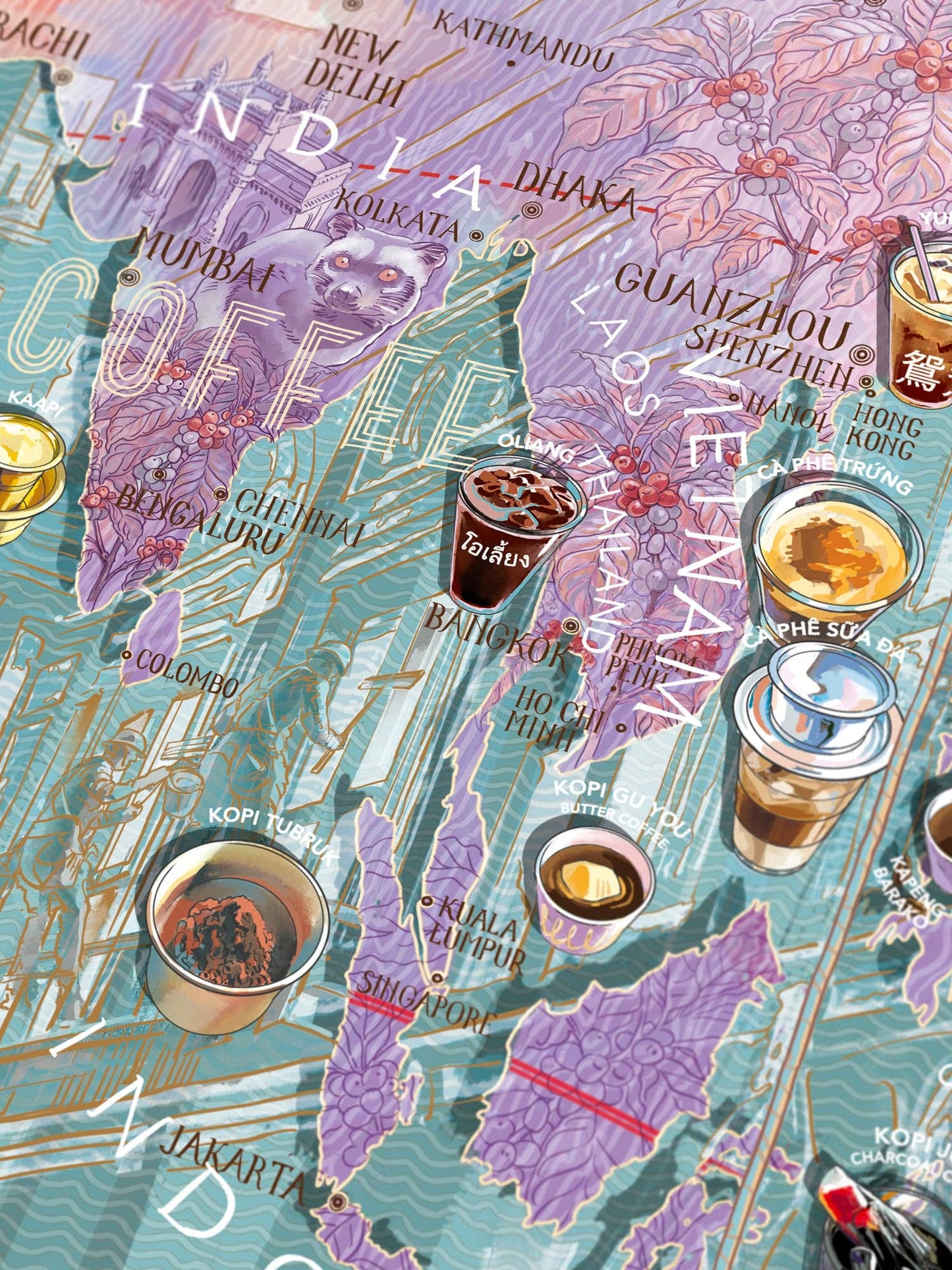 World of Coffee Puzzle Made in USA