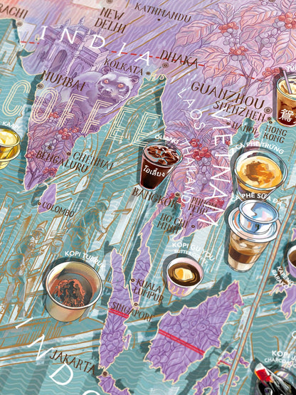 World of Coffee Puzzle Made in USA