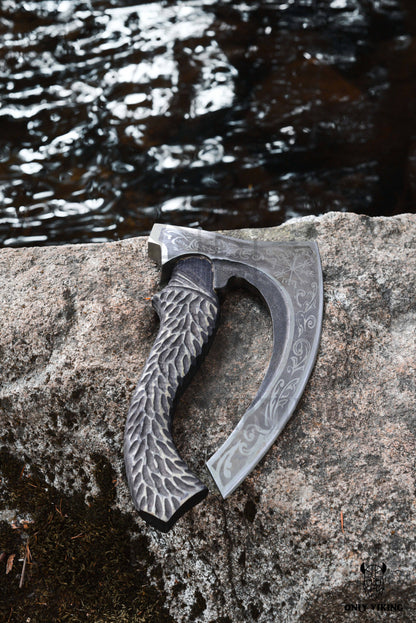 Pizza Cutter Axe & Leather Axe Sheath