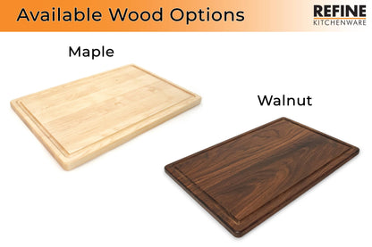 Large USA Made Premium Walnut Cutting Board 18x12" With Juice Groove