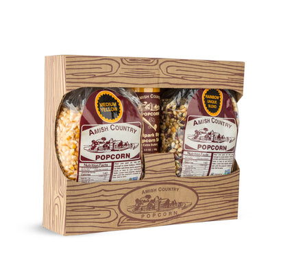 Popcorn Gift Box with 2/2lb Bags and 5.5 Ballpark Buttersalt