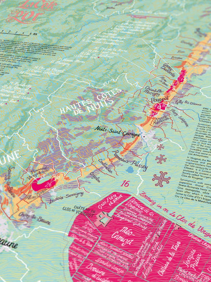 France Bourgogne AKA Burgundy Region Wine Puzzle Made in USA