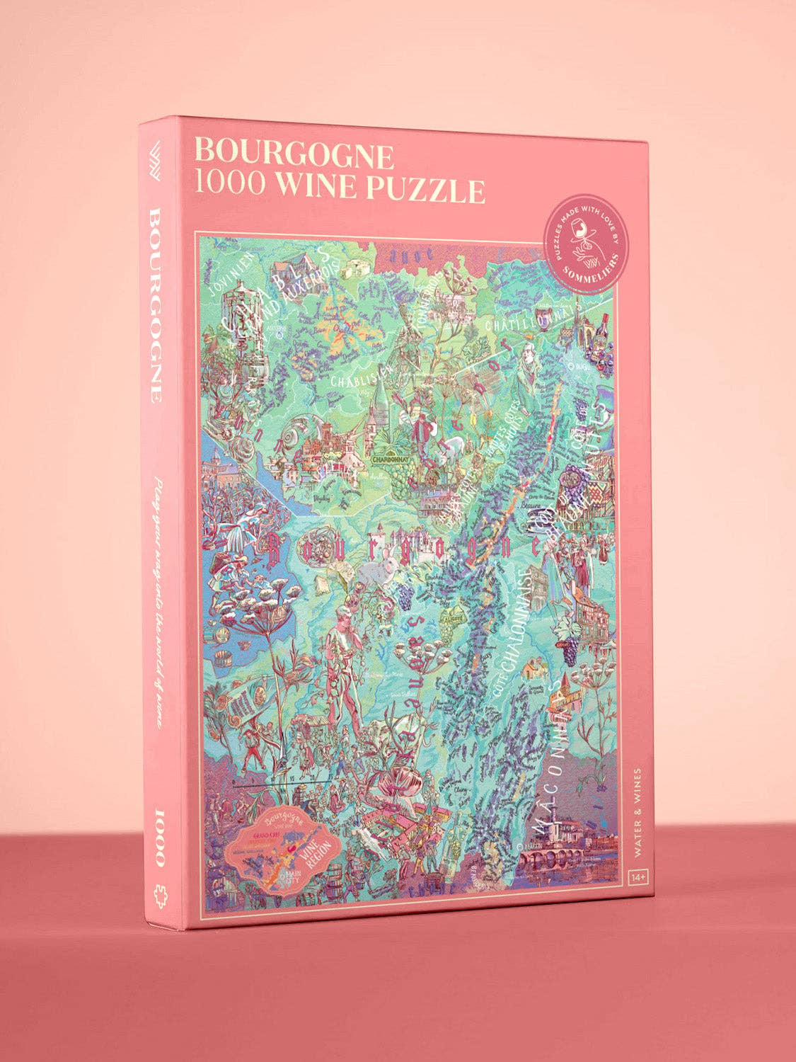 France Bourgogne AKA Burgundy Region Wine Puzzle Made in USA