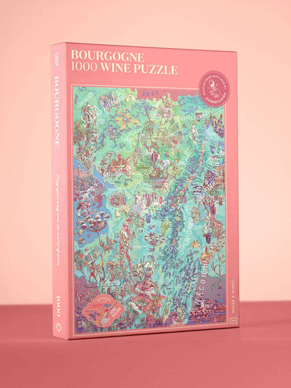France Bourgogne AKA Burgundy Region Wine Puzzle Made in USA
