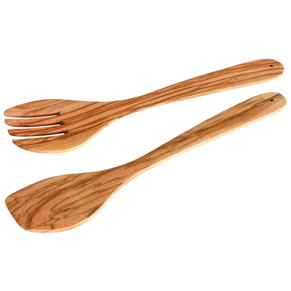 Olive Wood Salad Servers Made in Albania